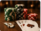 Casino chips and cards